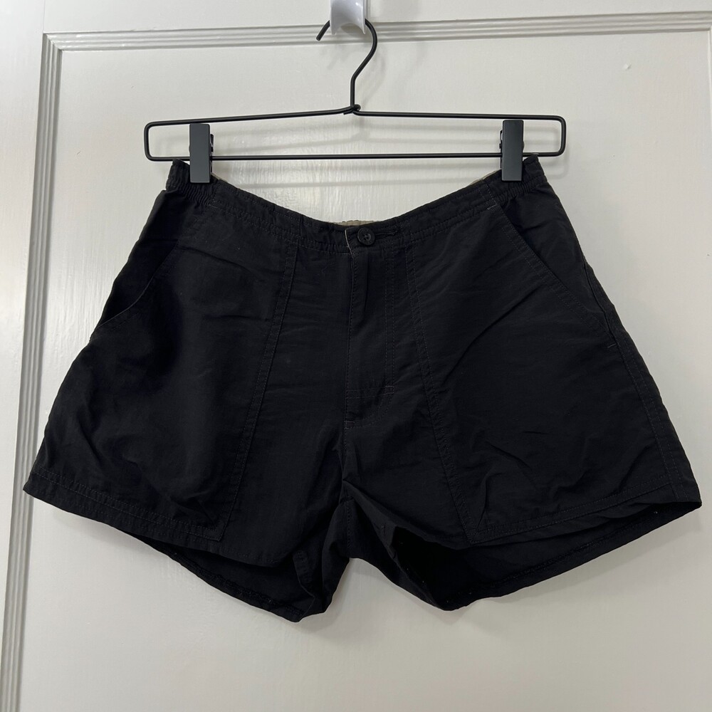Royal Robbins Black Nylon Shorts Hiking Outdoors Elastic Waist - Women's 6